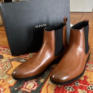 Alfani NEW Men’s cognac Luka Leather Shoes Size 11